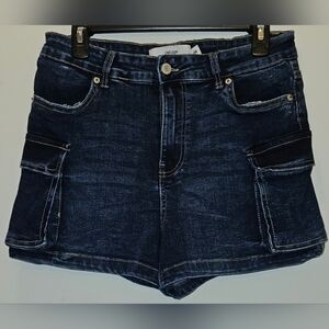 Refuge Womens Denim Cargo Shorts